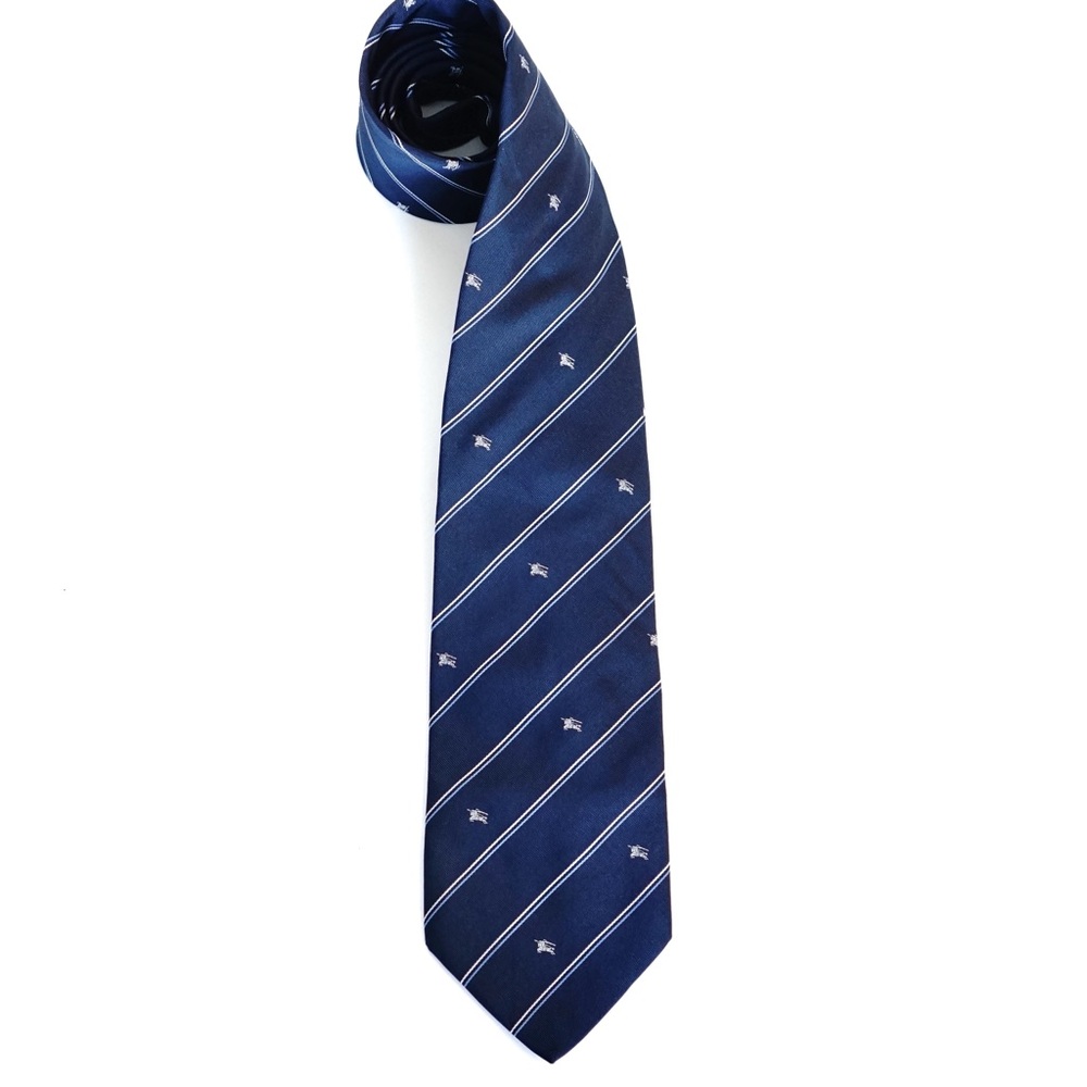 Burberry Logo Monogram Silk Tie